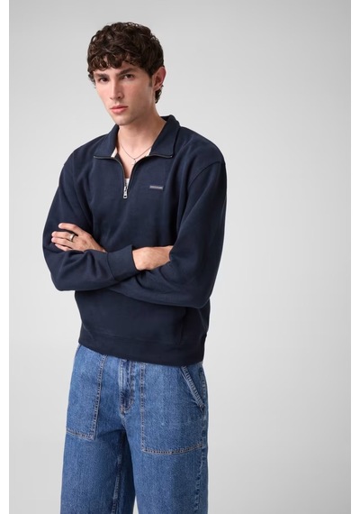 Guess Guess Jeans Yarım Fermuarlı Erkek Sweatshirt M6bq04k5405 Lacivert