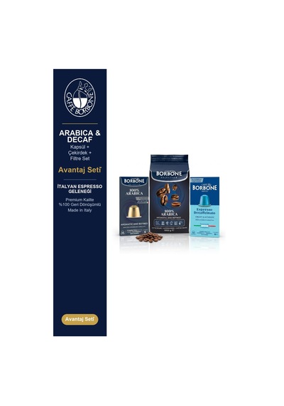 Caffe Borbone Arabica Ve Decaf Kapsül Çekirdek Filtre Set - Nespresso Uyumlu, 3 Yöntem Tek Pakette Diğer