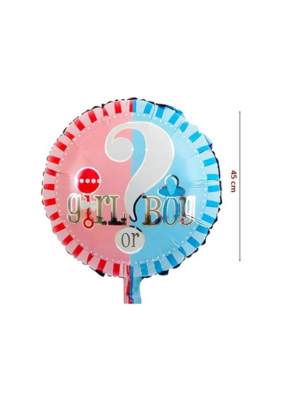 Girl Or Boy Folyo Balon, 45 Cm Çok Renkli