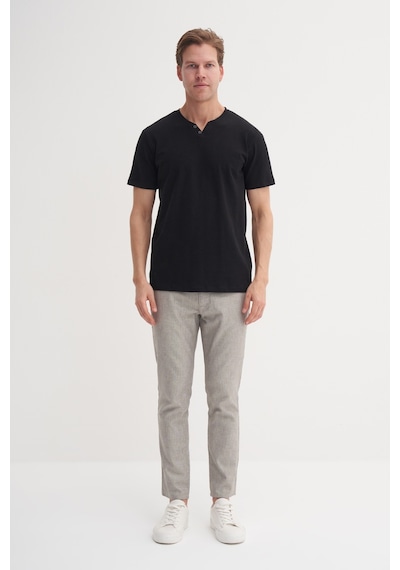 Cazador 42270 Erkek Siyah Patlı Tshirt