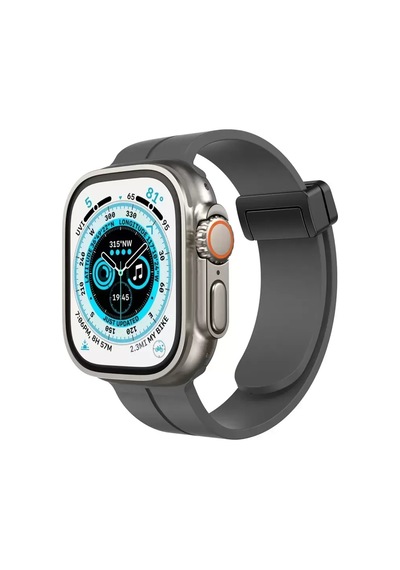 Newface Apple Watch Uyumlu 38mm Kr412 Elegance Stylısh Kordon - Füme