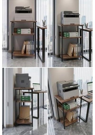 Yazıcı Sehpası 3 Katlı Çok Amaçlı Raf Metal Ayaklı Printer Stand Ofis Ev Düzenleyici Kahverengi Abanoz - Beyaz Yazıcı Sehpası 3 Katlı Çok Amaçlı Raf Metal Ayaklı Printer Stand Ofis Ev Düzenleyici Kahverengi Abanoz - Beyaz