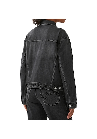 T By Alexander Wang Oversize Trucker Ceket Koyu Gri