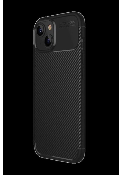 İphone 15 Kılıf Auto Focus Karbon Kapak - Siyah