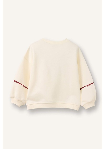 Defacto Oversize Sweatshirt Kız Bebek G8156a526sper99 Ekru-er99