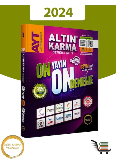 2024 Ayt 10 Yayın 10 Deneme Tamamı Video Çözümlü - Altın Karma Yayınları