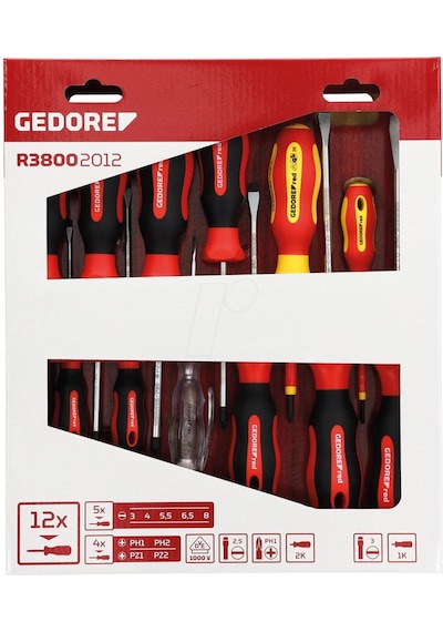Gedore Red R38002012 Tornavida Takımı 12 Parça 3301273