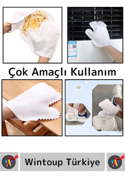 Wintoup Premium Dayanıklı Yüksek Kaliteli Mikrofiber Temizlik Toz Alma Eldiveni 10'lu