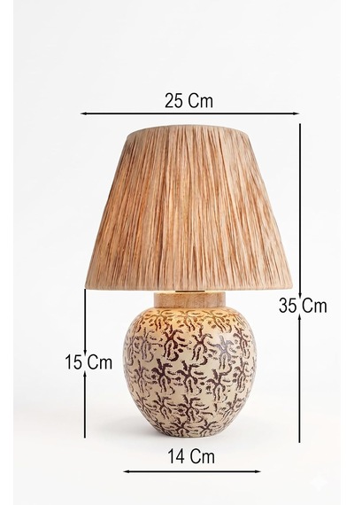 Paix Handmade Seramik Abajur Kahverengi Diğer