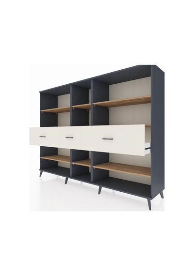 Hyperion Dolap 9 Raflı 3 Çekmeceli 220x44x163 Antrasit-çam/aytaş Antrasit-çam/aytaşı Hyperion Dolap 9 Raflı 3 Çekmeceli 220x44x163 Antrasit-çam/aytaş Antrasit-çam/aytaşı