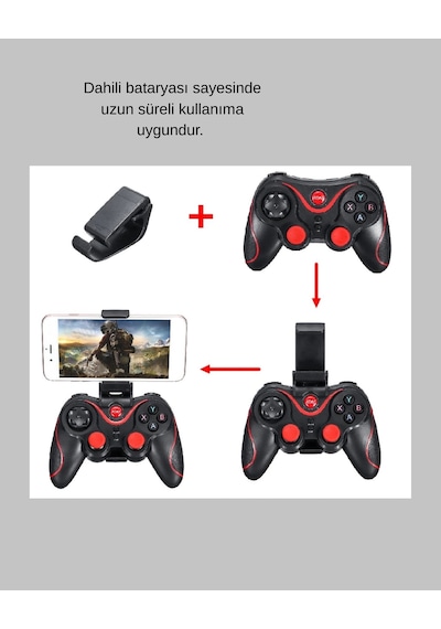 Ceylan Adam Bluetooth Kablosuz Oyun Kumandası Android, Apple Uyumlu iOS, Pc