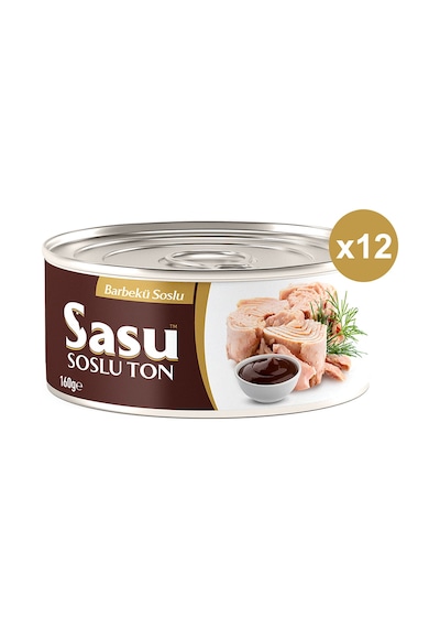 Sasu Barbekü Soslu Ton Balığı  Bütün Dilim 12 x 160 G