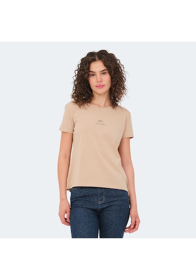 Slazenger VIRAJ Kadın  Bej Tişört