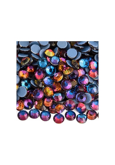 Gymo Premium Kalite Altı Düz Ütü İle Yapışan Hotfix Kristal Taş Ss16 3.8-4mm Blue Volcanic 720 Adet