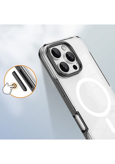 Apple İphone 16 Pro Kılıf Magsafe Şarj Özellikli Çıkarılabilir Arka Yüzeyli Kapak