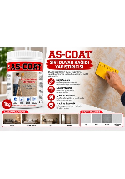 As-coat Sıvı Duvar Kağıdı Yapıştırıcısı