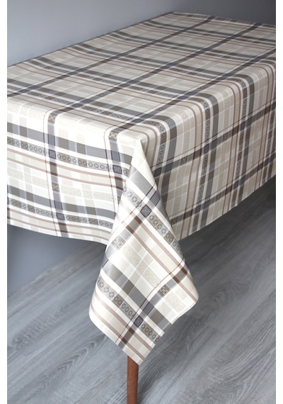 Elyaf Silinebilir Pvc Muşamba Masa Örtüsü 1244-3 Ynburbery Kahve