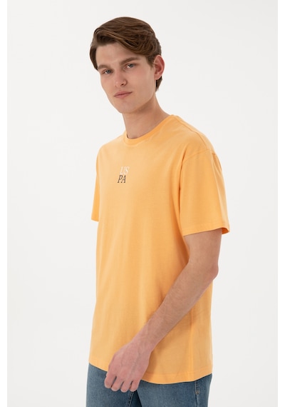 U.S. Polo Assn. Erkek Comfort Fit Bisiklet Yaka Turuncu Tişört 50306450-VR202
