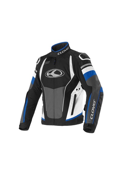 Clover Airblade-5 Korumalı Motosiklet Montu Siyah Mavi Beyaz