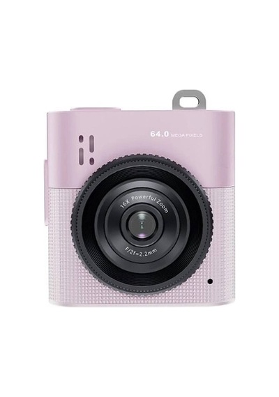 Mini Dijital Kamera 64mp 16x Digital Zoom Retro Vintage 1.4 Ekranlı Video Kamera Taşınabilir Tasarı Pembe