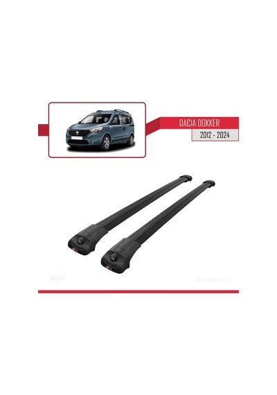 Dacia Dokker 2012 Ve Sonrası İle Uyumlu Ace-1 Ara Atkı Tavan Barı Siyah