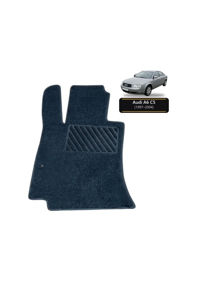Oto Halı Paspas Seti Audi A6 C5 1997 2004 Uyumlu - Siyah Logosuz Kaymaz & Şık Tasarım