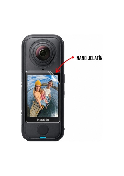 Insta360 X4 Air Aksiyon Kamera Uyumlu 2 Adet Şeffaf Ekran Koruyucu Nano Jelatin