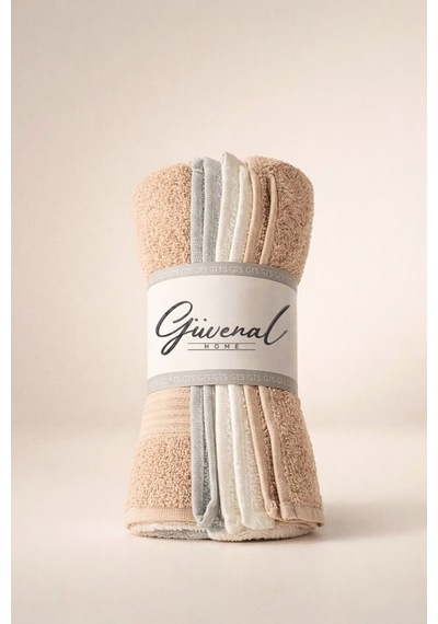 Güvenal Softsky %100 Pamuk 30 X 50 Cm 3 Lü Havlu Seti Ultra Yumuşak & Yüksek Emici Havlu Çeyiz Çok Renkli