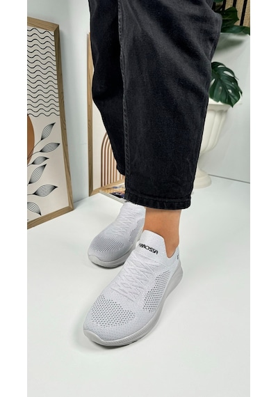 Günlük Unisex Sneaker Slip-on Nefes Alabilen Hafif Yürüyüş Bağcıksız Esnek Spor Ayakkabı 041f Buz