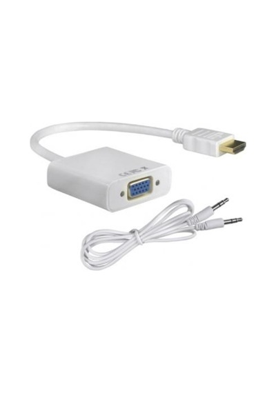 Hdmı To Vga + Ses Kablolu Çevirici Projeksiyon Uyumlu Sesli Kablo