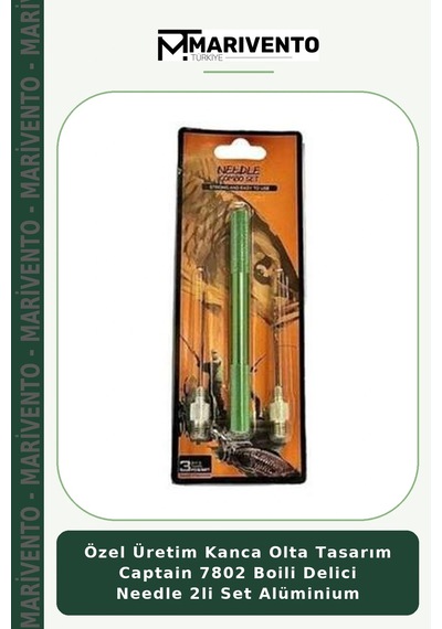 Özel Üretim Kanca Olta Tasarım Captain 7802 Boili Delici Needle 2li Set Alüminium standart