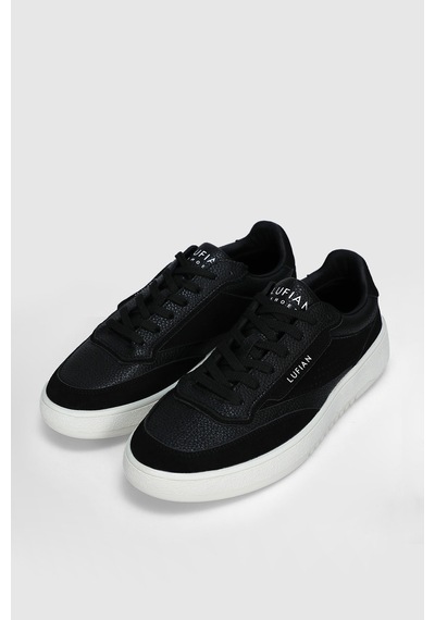 Lufian Isaac Erkek Deri Sneaker Ayakkabı Siyah Siyah 112230252100100 Siyah