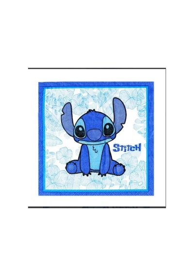 Stich Peçete 8 Adet 33 33 Parti Malzemeleri Mavi