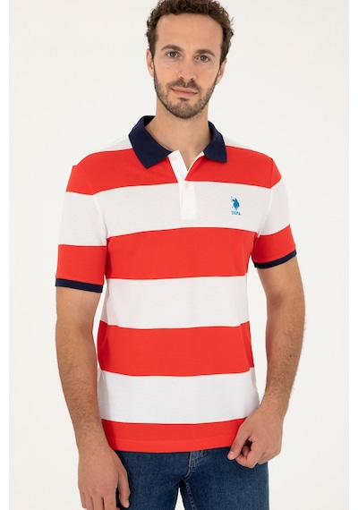 U.S. Polo Assn. Erkek Regular Fit Polo Yaka Kırmızı Tişört 50288503-VR030