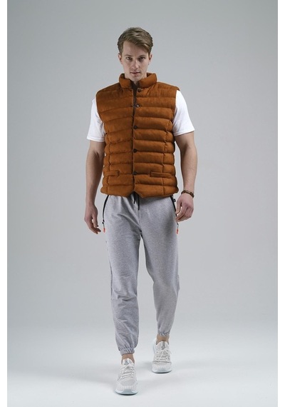 Oksit Tobia Slim Fit Cepli Dolum Süet Erkek Yelek
