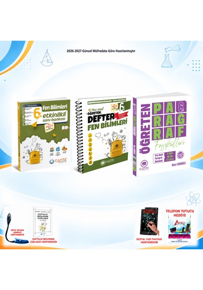 Çanta Yayınları 2026-2027 6. Sınıf Tüm Dersler 3 Kitap Fen Soru/fen Defter/paragraf Set