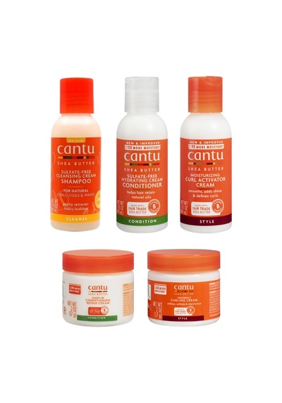 Cantu Kıvırcık Ve Dalgalı Saçlar İçin Mini Seyahat Saç Bakım Seti