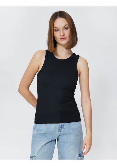 Koton Basic Atlet Ribanalı Halter Yaka Siyah 3sak10211ek 3SAK10211EK999 Koton Basic Atlet Ribanalı Halter Yaka Siyah 3sak10211ek 3SAK10211EK999