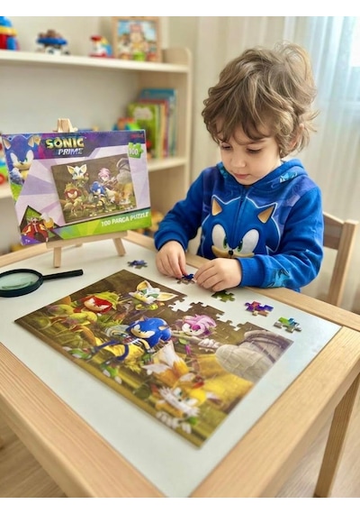 TıfılToys Sonic 100 Parça Puzzle Eğitici Ve Eğlenceli Zihinsel Gelişim Destekleyen Puzzle