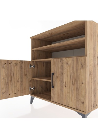 Hyperion Şifonyer 3 Raflı 2 Kapaklı 88x44x96 Çam-çam Çam