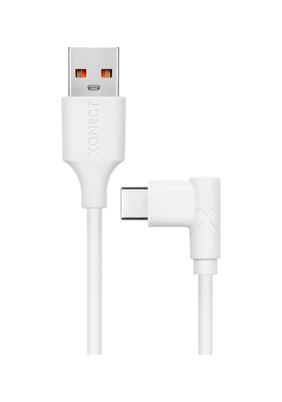 Usb To Type-c İle Uyumlu İphone Ve Samsung İle Uyumlu Hızlı Şarj Ve Data Kablosu 200 Cm L Tipi Gaming Beyaz