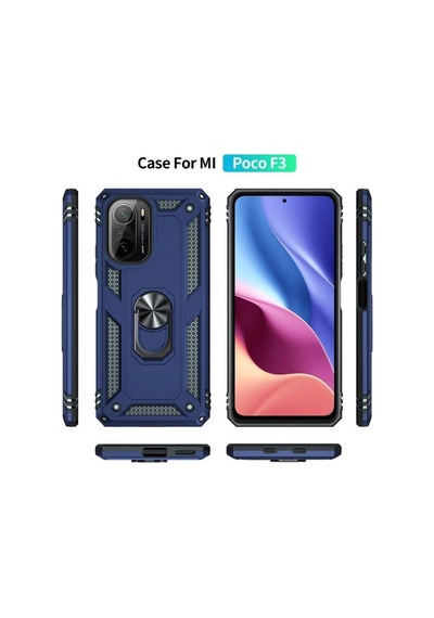 Xiaomi Poco F3 Kılıf Sofya Yüzüklü Silikon Kapak
