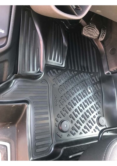 Rizline Ford Tourneo Custom - Önde Şoför + 2 Yolcu Koltuğu Olan 2022 Araca Özel Tasarım 3d Havuzlu Paspas