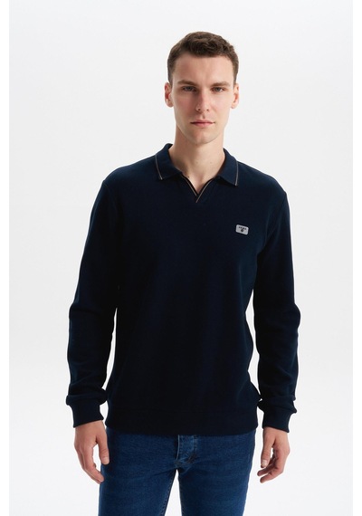 AR-MA Arma Erkek Regular Fit Polo Yaka Sweatshirt Karbon Fırçalı Selanik, %65 Pamuk %35 Polyester, Düğmesiz Basic K30554698602 Lacivert AR-MA Arma Erkek Regular Fit Polo Yaka Sweatshirt Karbon Fırçalı Selanik, %65 Pamuk %35 Polyester, Düğmesiz Basic K30554698602 Lacivert