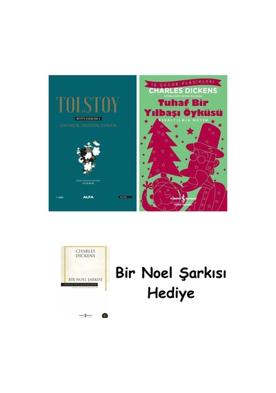Tolstoy Bütün Eserleri 1 Ciltli + Tuhaf Bir Yılbaşı Öyküsü + Bir Noel Şarkısı