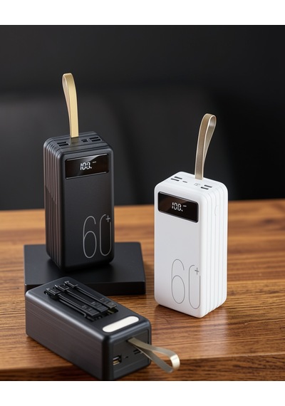 Powerbank 60000 Mah Dijital Göstergeli 4 Portlu Ucz60000powerbank2 Çok Renkli