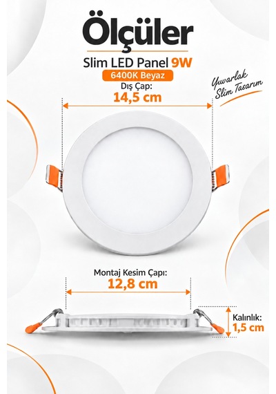 Onerous Beyaz Led Işık, 9w, 220v