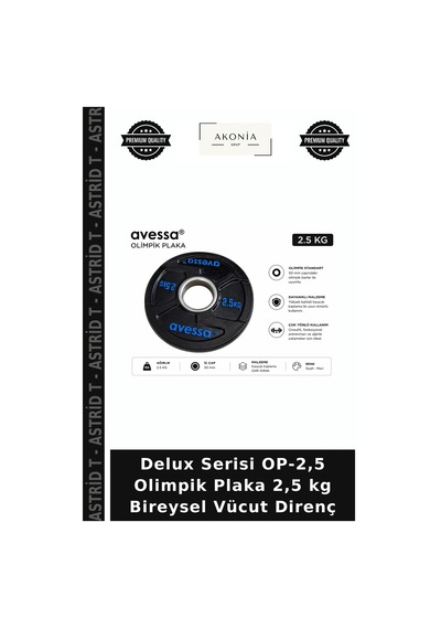 Delux Serisi Op-2,5 Olimpik Plaka 2,5 Kg Bireysel Vücut Direnç
