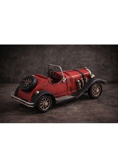 Vintage Metal Ford Cabriolet Dekoratif Araba El Yapımı Eskitme Metal Klasik Otomobil Biblosu, Retro Ev & Ofis Dekoru 50 x 22