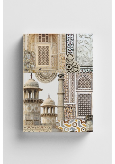 Kolaj Serisi 49 Beyaz Şehir Bullet Journal A5 Noktalı Defter Çok Renkli